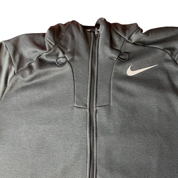 Nike Golf Dri-Fit Mens Full Zip Hoodie Sweatshirt Dark Grey Size Large L - Picture 4 of 9
